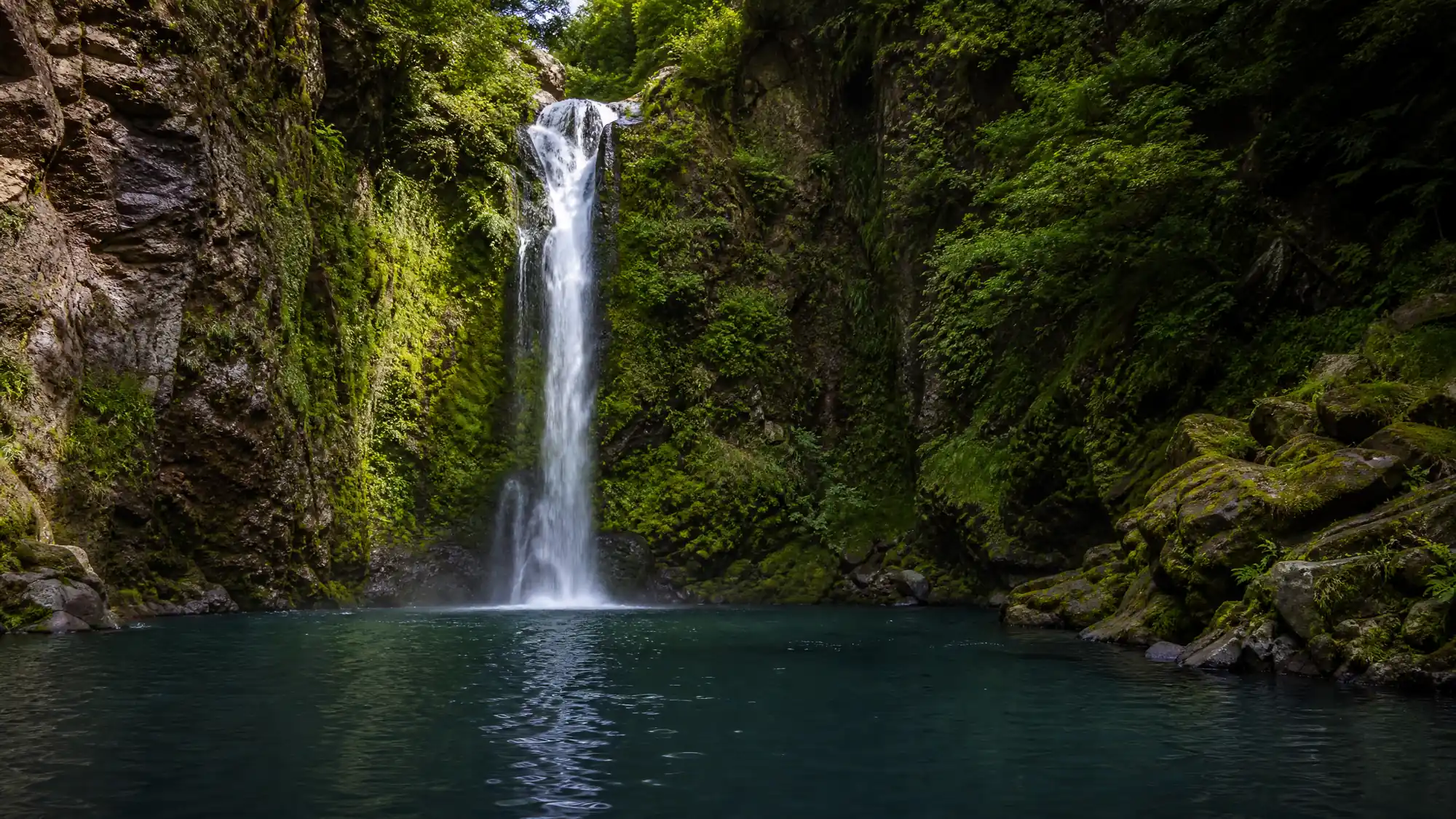 Une cascade de 40 mètres située dans une gorge profonde sur l'île de São Miguel. Les visiteurs viennent pour la randonnée, la baignade en eau froide et les excursions de canyoning guidées.